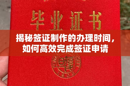 大宁揭秘签证制作的办理时间，如何高效完成签证申请