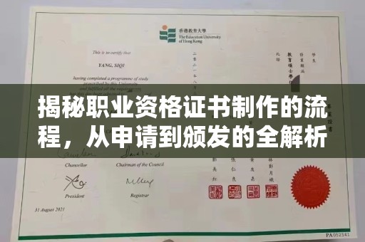 大宁揭秘职业资格证书制作的流程，从申请到颁发的全解析