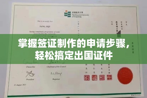 大宁掌握签证制作的申请步骤，轻松搞定出国证件
