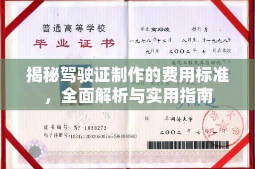 大宁揭秘驾驶证制作的费用标准，全面解析与实用指南