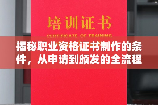 大宁揭秘职业资格证书制作的条件，从申请到颁发的全流程解析